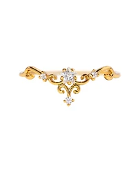 Girls Crew Crystal Gold Plated Wish Granted Rings