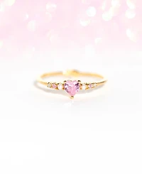 Girls Crew Golf Plated Crystal Heart is Full Rings