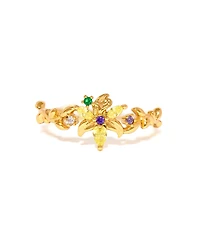 Girls Crew Disney Tangled Sundrop Flower Gold Plated Crystal Rings