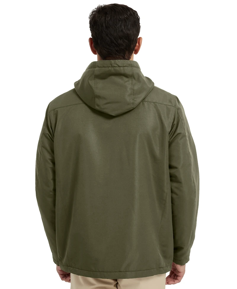 Hawke & Co. Men's Grid Fleece Lined Tri Climate Long-Sleeve Jacket