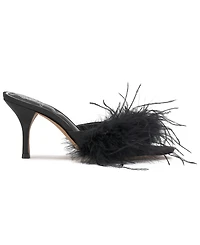 Vince Camuto Women's Paelly High-Heel Feathered Dress Mules