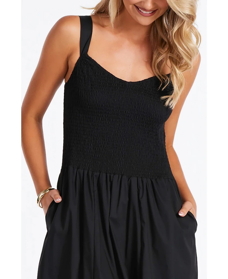Bishop + Young Women's Corsica Smocked Poplin Dress