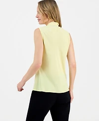 Kasper Women's Tie-Neck Sleeveless Blouse