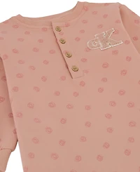 Calvin Klein Baby Girls Crewneck Coverall