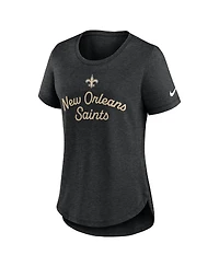 Nike Women's Black New Orleans Saints Script Tri-Blend T-Shirt