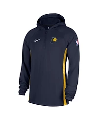 Nike Men's Navy Indiana Pacers Authentic On Court Zone Quarter-Zip Dri-fit Hoodie Jacket