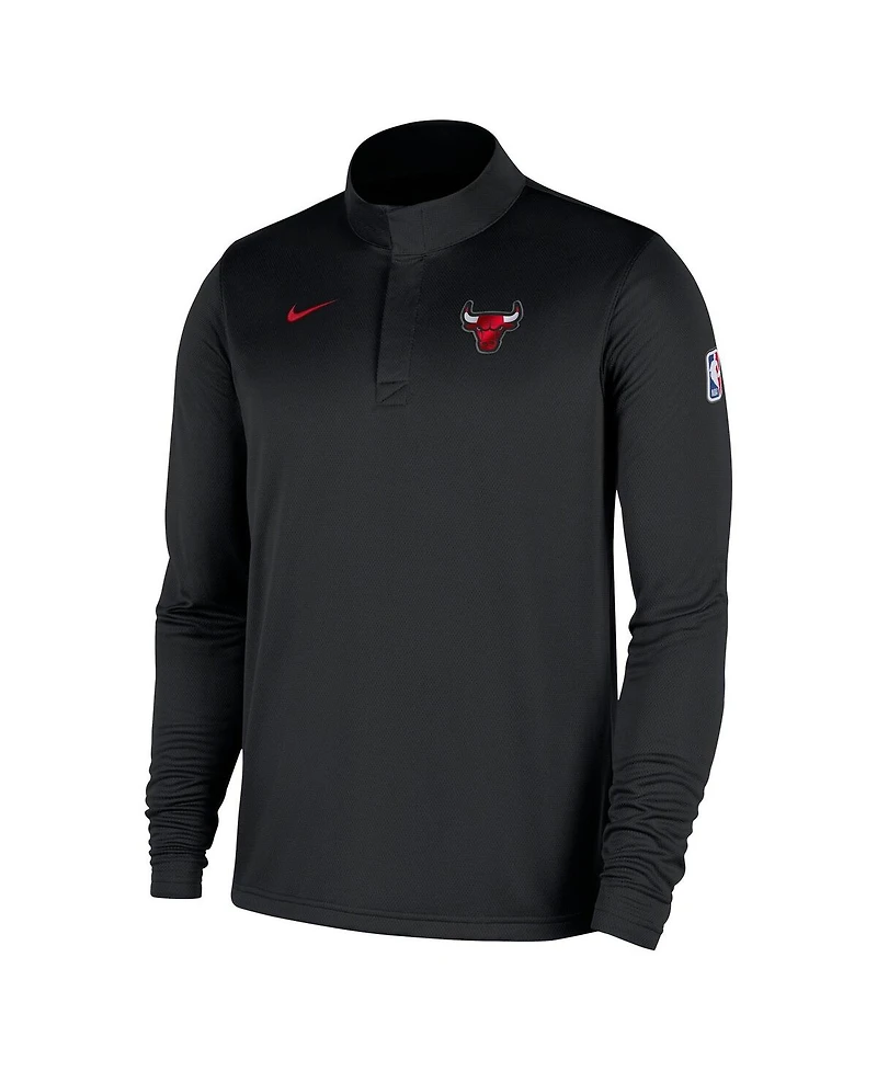 Nike Men's Black Chicago Bulls 2025/26 Authentic Coaches Quarter-Zip Dri-Fit Sweatshirt