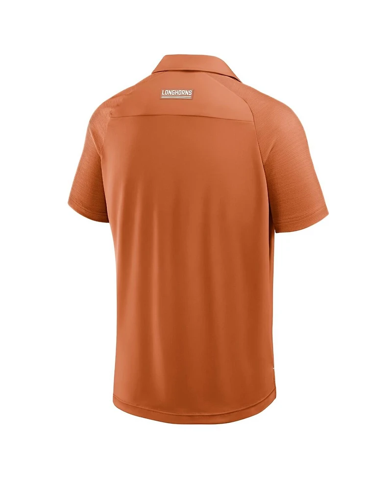 Fanatics Men's Texas Orange Texas Longhorns Take The Lead Defender Raglan Polo Shirt