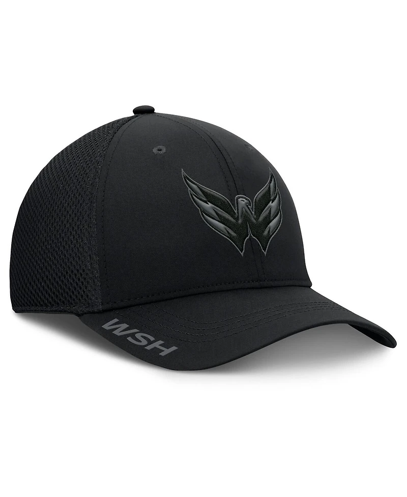 Fanatics Men's Black Washington Capitals Authentic Pro Road Flex Hat