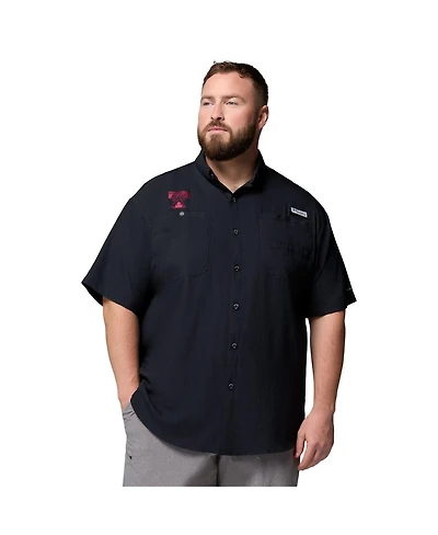 Columbia Men's Black Texas A&M Aggies Big Tall Tamiami Omni-Shade Button-Down Shirt