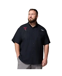 Columbia Men's Black Texas A&M Aggies Big Tall Tamiami Omni-Shade Button-Down Shirt