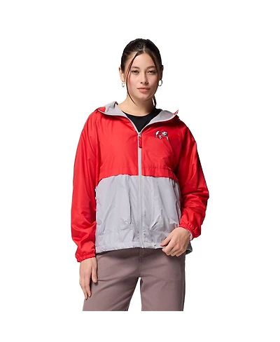 Columbia Women's Red/Grey Georgia Bulldogs Spire Hoodie Windbreaker