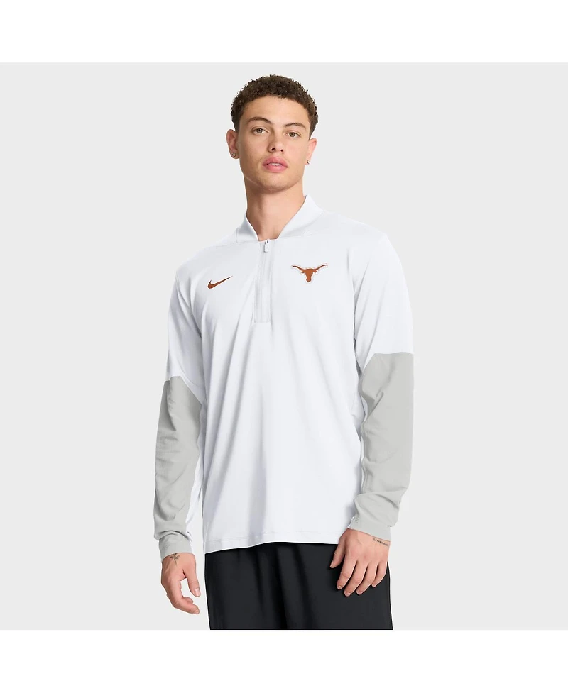 Nike Men's White Texas Longhorns One Goal Performance Half-Zip Pullover Sweatshirt