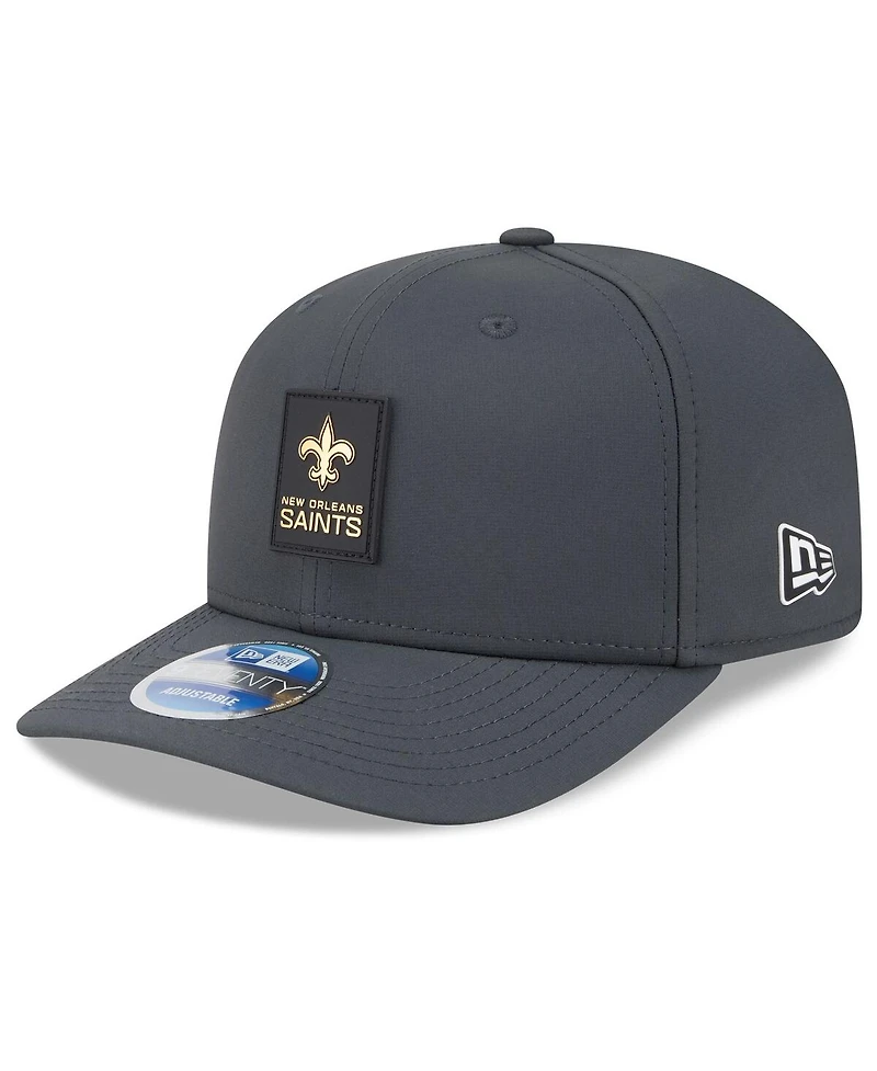 New Era Men's Charcoal New Orleans Saints 2025 Sideline Cold Weather 9SEVENTY Adjustable Hat