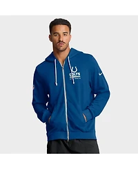Nike Men's Royal Indianapolis Colts Sideline Standard Issue Utility Player Dri-fit Full-Zip Hoodie