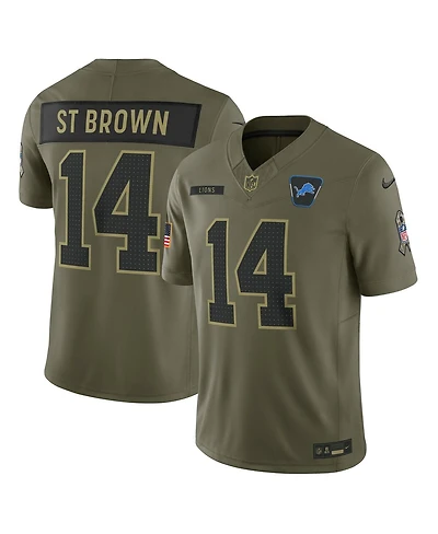 Nike Men's Amon-Ra St. Brown Olive Detroit Lions 2025 Salute to Service Limited Jersey