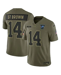 Nike Men's Amon-Ra St. Brown Olive Detroit Lions 2025 Salute to Service Limited Jersey