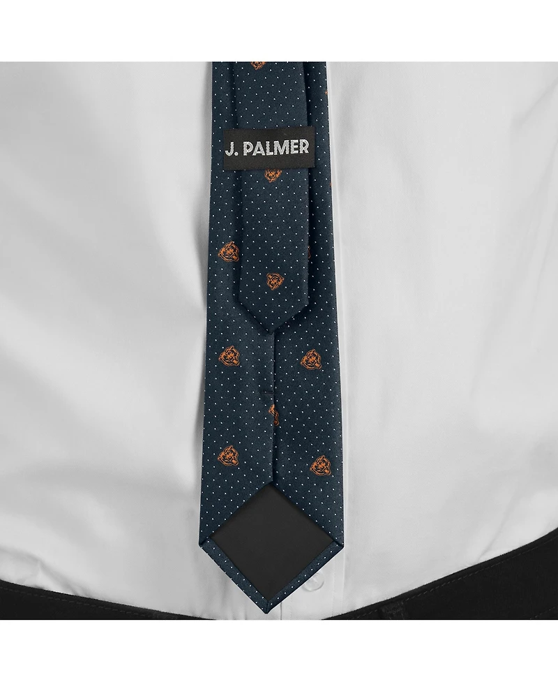 J. Palmer Men's Chicago Bears Game Day Polka Dot Tie
