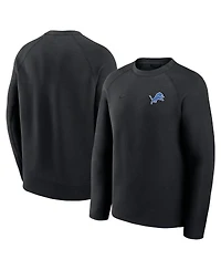 Nike Men's Black Detroit Lions Tech Fleece Raglan Sweatshirt