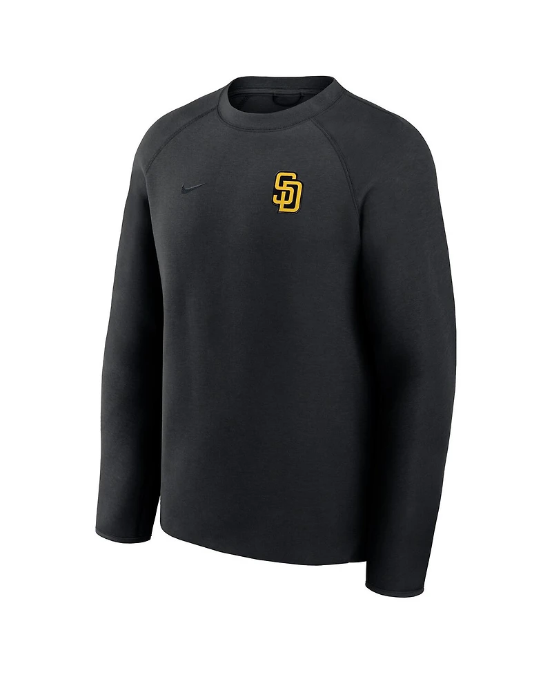 Nike Men's Black San Diego Padres Tech Fleece Raglan Sweatshirt