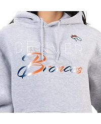 G-iii 4Her by Carl Banks Women's Gray Denver Broncos Shadow Logo Fleece Pullover Hoodie