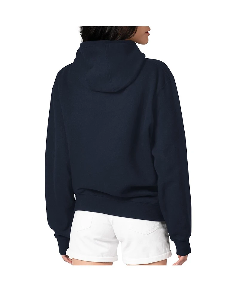 G-iii 4Her by Carl Banks Women's Navy Dallas Cowboys Pinstripe Circle Fleece Pullover Hoodie