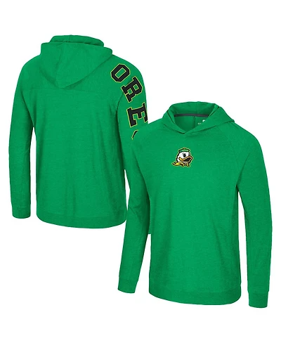 Colosseum Men's Green Oregon Ducks Back Business Long Sleeve Raglan Hooded T-Shirt