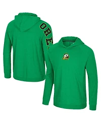 Colosseum Men's Green Oregon Ducks Back Business Long Sleeve Raglan Hooded T-Shirt