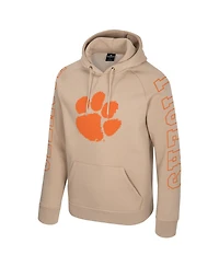 Colosseum Men's Tan Clemson Tigers Big Break Raglan Hoodie