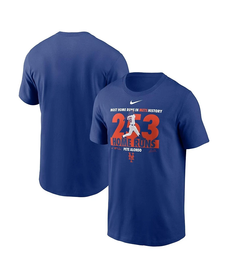 Nike Men's Pete Alonso Royal New York Mets Home Run Record T-Shirt