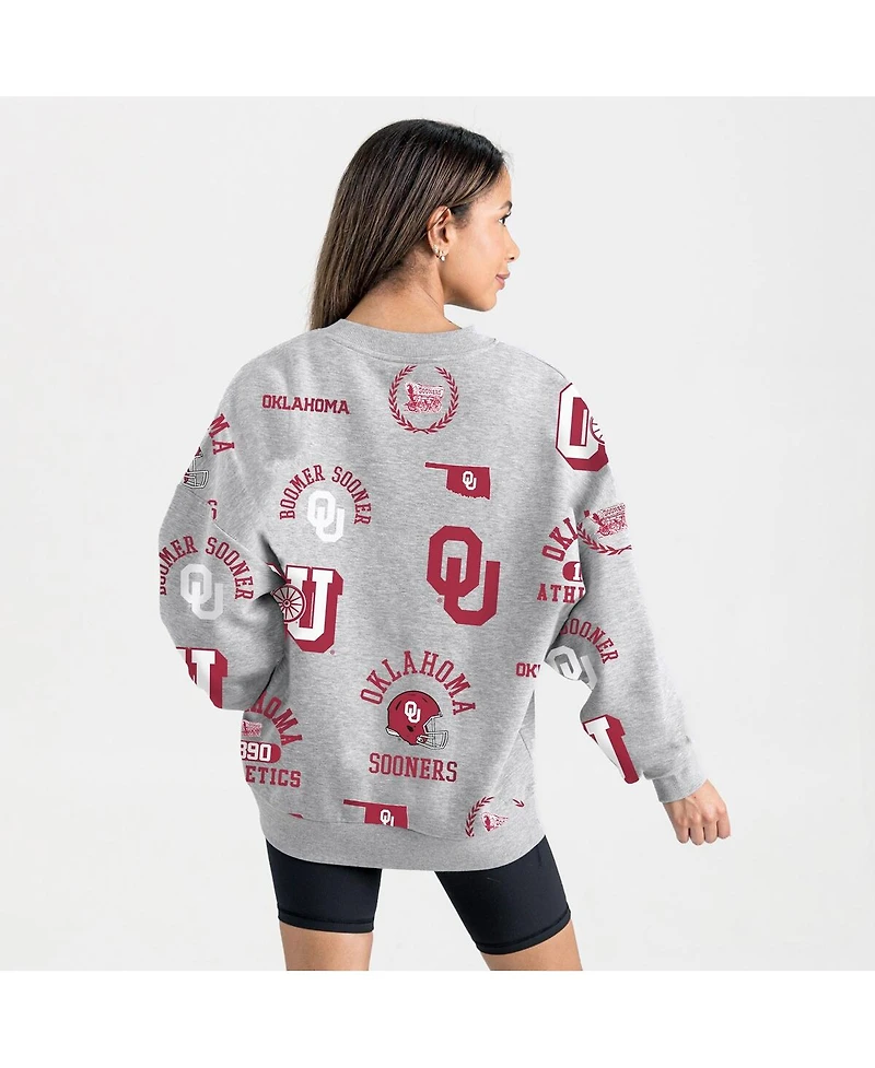 Gameday Couture Women's Gray Oklahoma Sooners Always on Repeat Fleece Sweatshirt