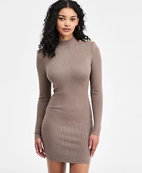 Guess Women's Long-Sleeve Button Alyssia Ribbed Dress