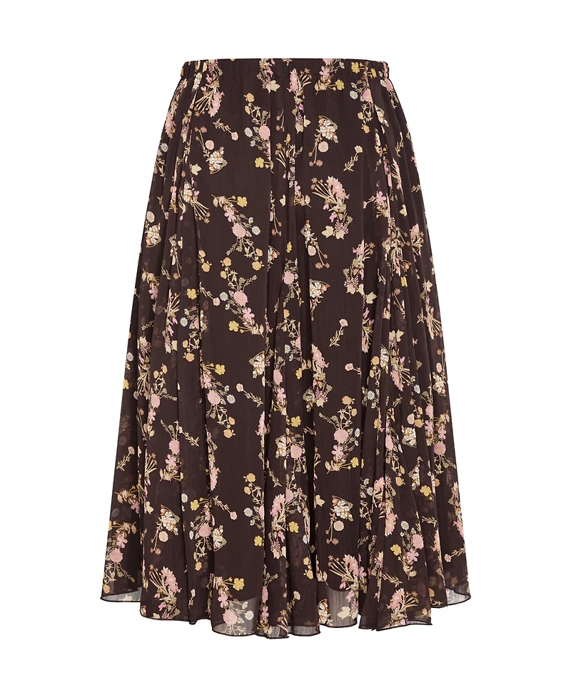 City Chic Women's Serene Print Midi Skirt