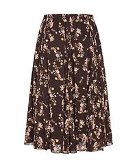 City Chic Women's Serene Print Midi Skirt