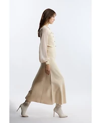Karen Millen Women's Viscose Maxi Knit Dress