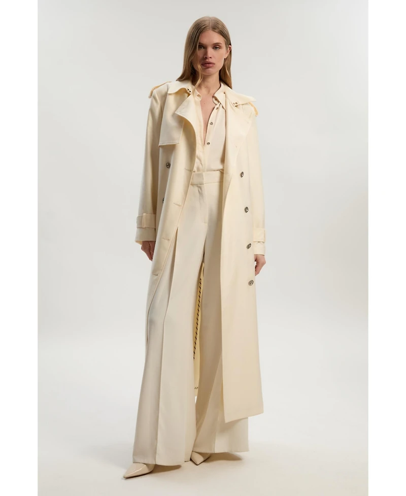Karen Millen Women's Soft Signature Trench Coat