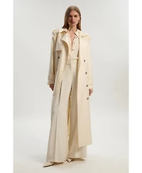 Karen Millen Women's Soft Signature Trench Coat
