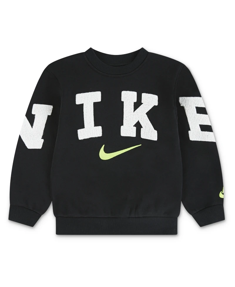 Nike Boys 2T-7 Club Chenille Fleece Crewneck Sweatshirt
