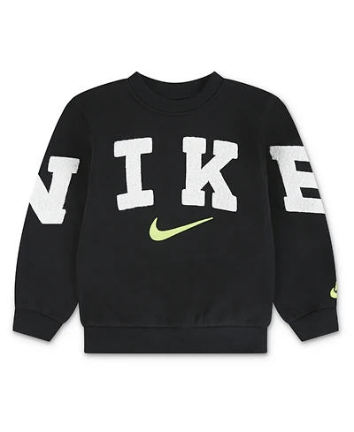 Nike Boys 2T-7 Club Chenille Fleece Crewneck Sweatshirt