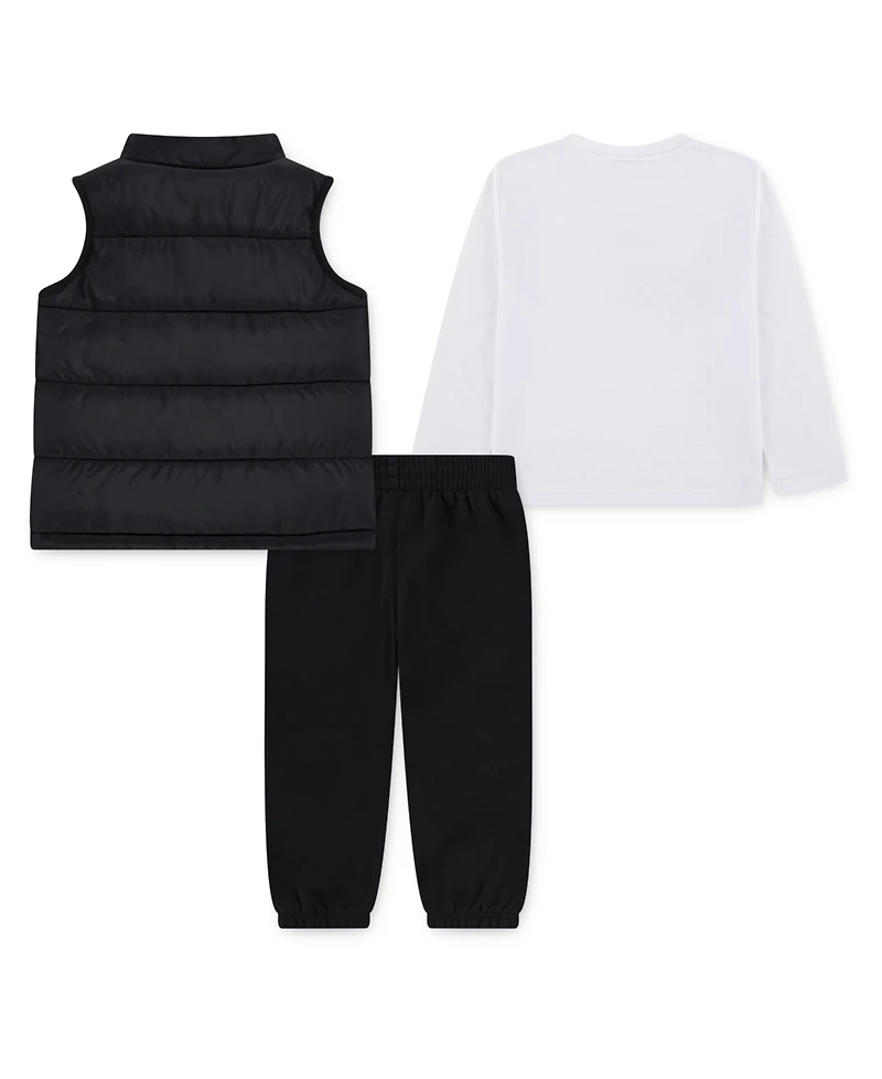 Nike Boys Toddler 2T-4T 3-Piece Sportswear Crewneck T-Shirt, Vest and Pants Set