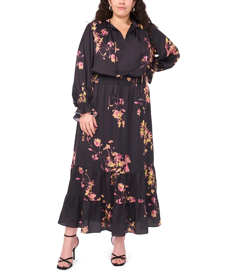 Vince Camuto Plus Long-Sleeve Maxi Dress