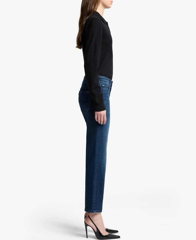 7 For All Mankind Women's Calie Straight Leg Ankle Jeans