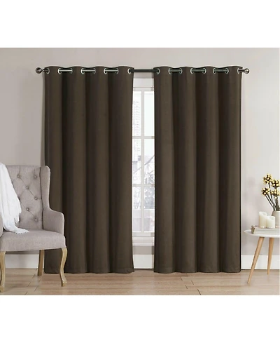 GoodGram 2 Pack: Hotel Thermal Grommet 100% Blackout Curtains - 52 in. W x L