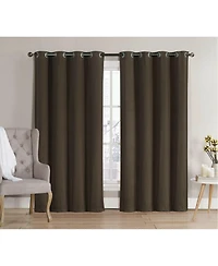 GoodGram 2 Pack: Hotel Thermal Grommet 100% Blackout Curtains - 52 in. W x L
