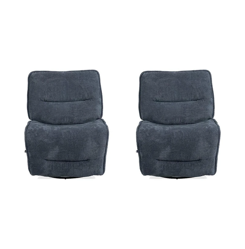 Parker Living Leo - Midnight Blue Armless Recliner Two Pack