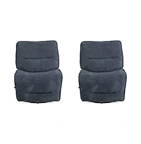 Parker Living Leo - Midnight Blue Armless Recliner Two Pack