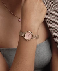 Olivia Burton Women's Charing Rose Gold Tone Stainless Steel Bracelet Watch, 28.5mm