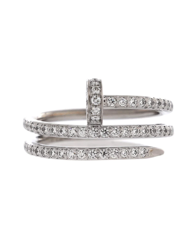 Pre-Owned Cartier Juste un Clou Paved Double Ring