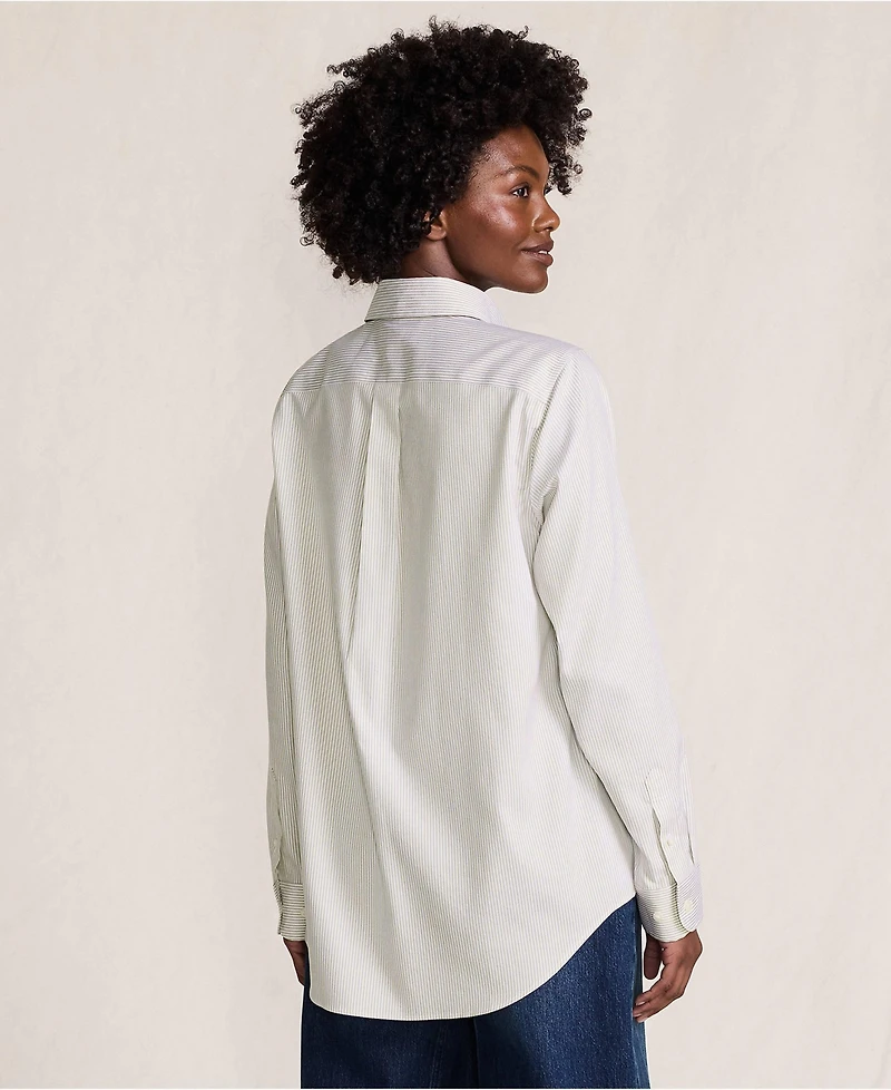 Lands' End Women's No Iron Pinpoint Mens Fit Shirt