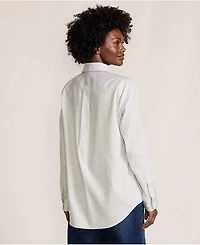 Lands' End Women's No Iron Pinpoint Mens Fit Shirt